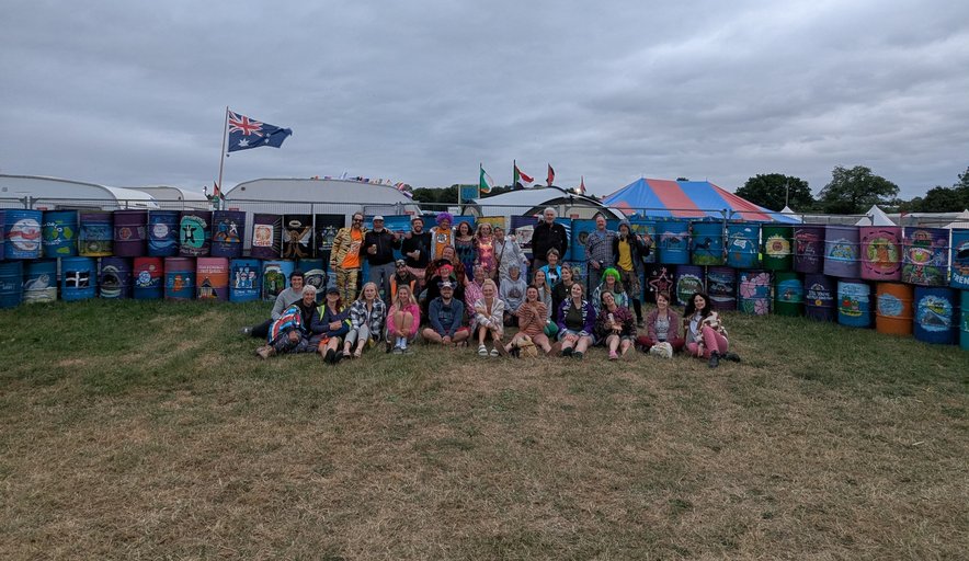 Dan and Glastonbury volunteers