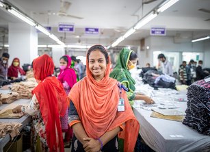 Woman in a garment factory