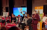 CARE International's Claudia Craig speaks at the Labour Party Conference