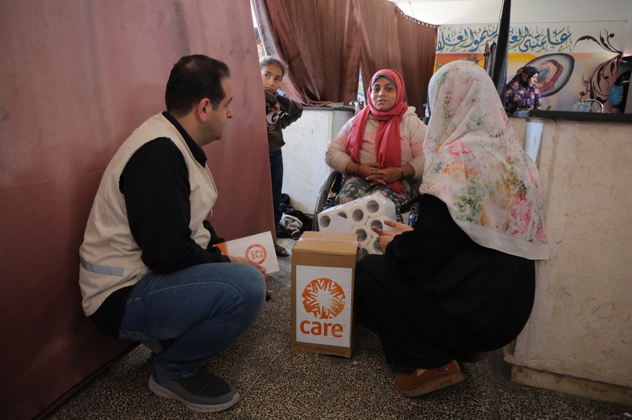 Aid distribution in Rafah, Gaza