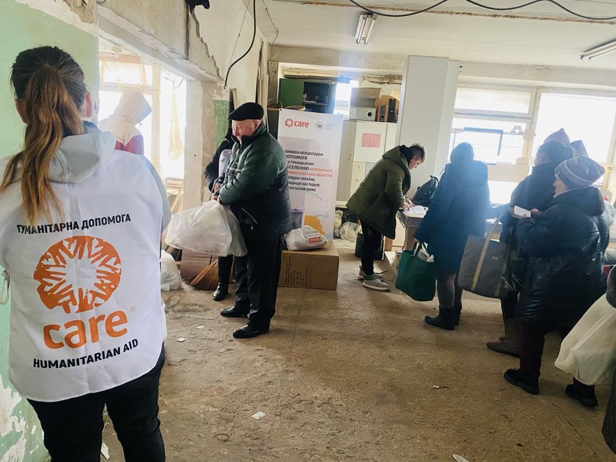 CARE aid distribution in Ukraine