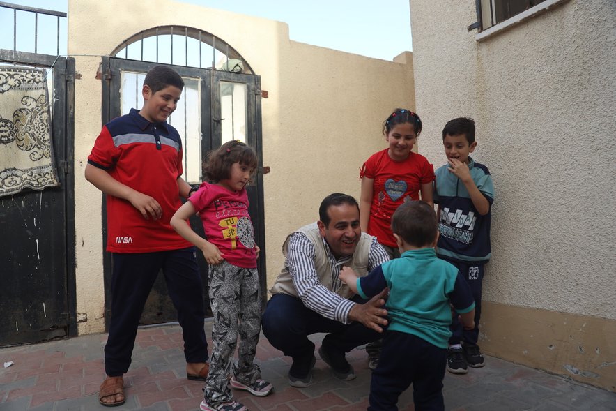 Saeed with his family, Gaza
