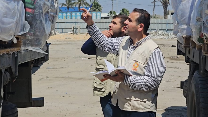 Saaed - aid trucks, Gaza