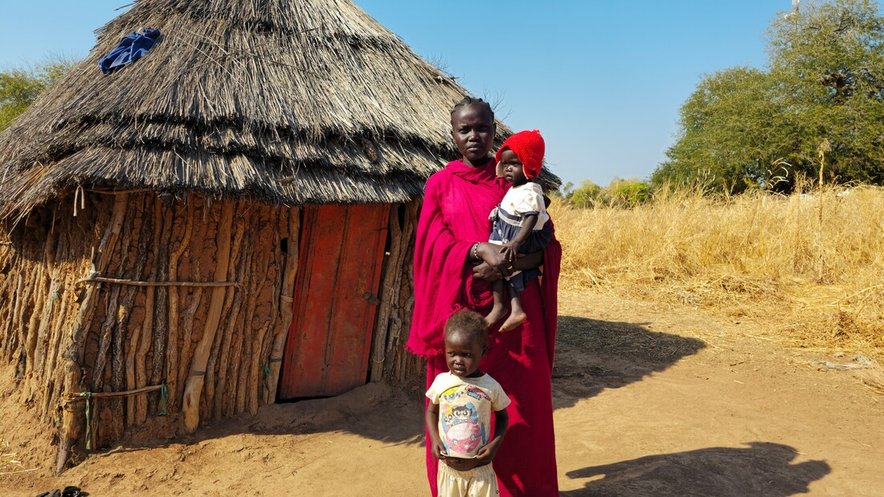 Amira and her family, Sudan