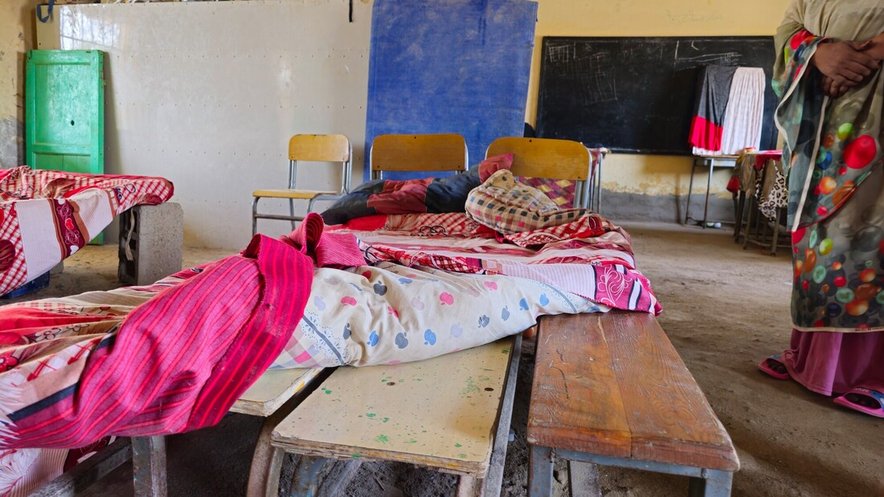Classroom shelter in Sudan