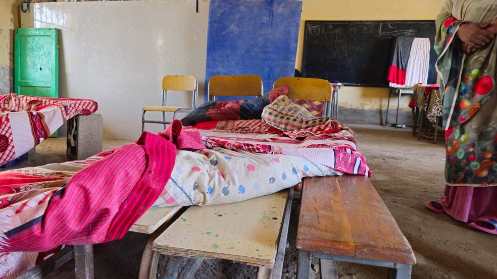 Classroom shelter in Sudan