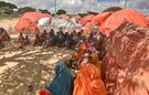 A group of displaced women in an IDP camp in Somalia