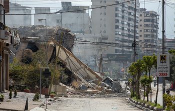 Lebanon emergency - destroyed buildings, 2026