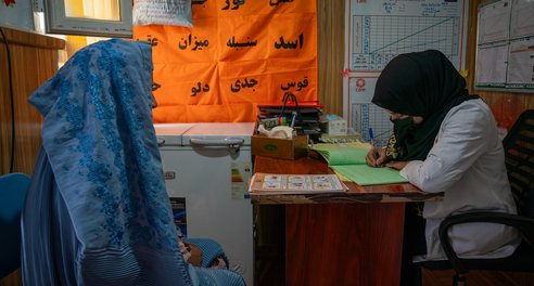 Health clinic features in Afghanistan