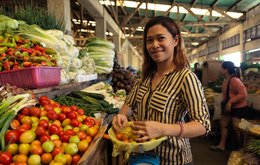 Maria at her fruit stall