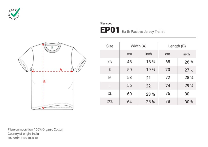 Walking for Women T Shirt size guide