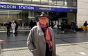 Tim Thomas smiling outside Farringdon station