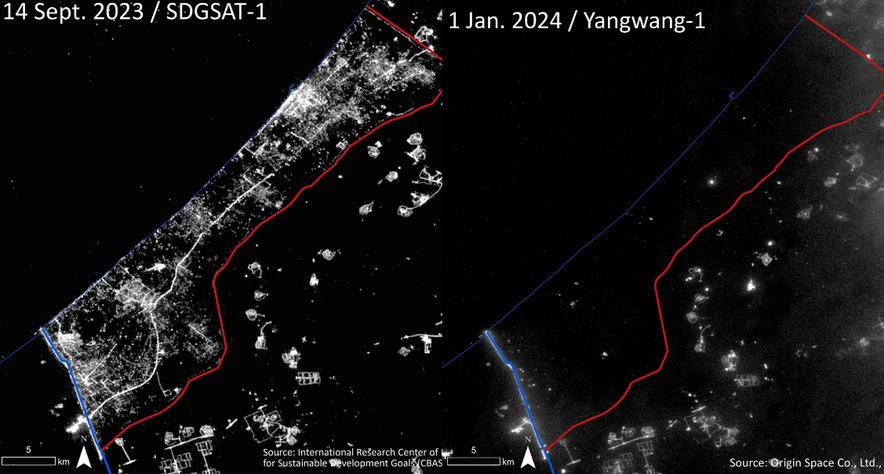 Gaza satellite image