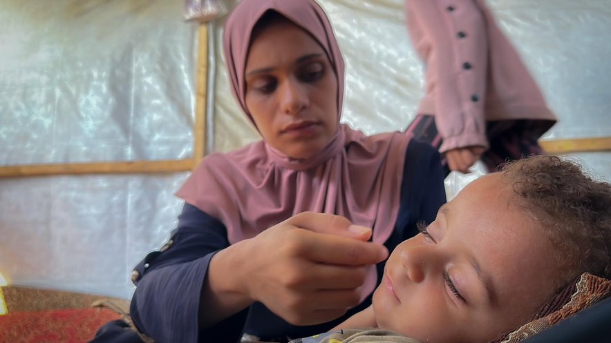 Abdelrahman and his mother, Gaza 1