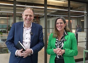 Oliver Plunkett, CEO of Buro Happold, and Helen McEachern.